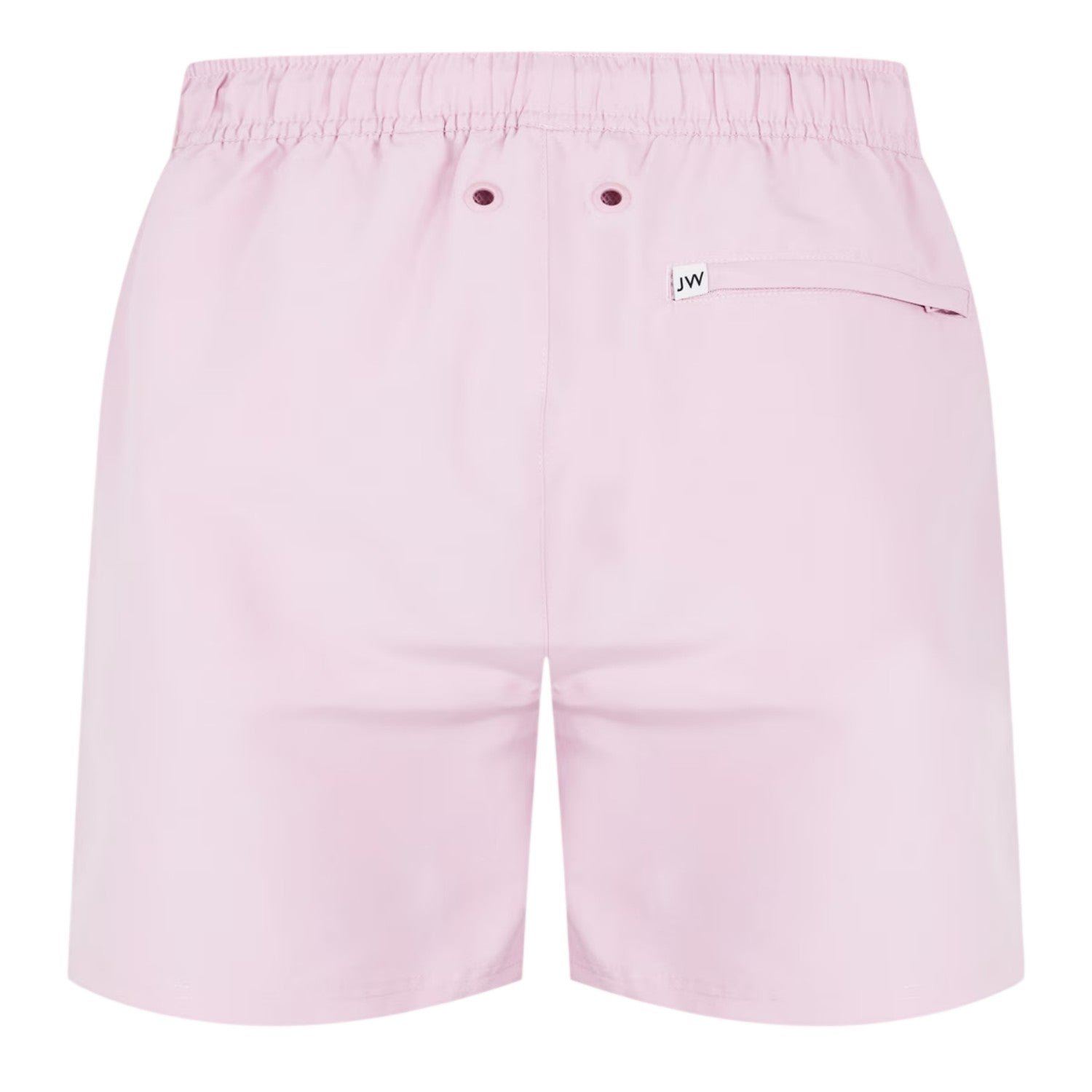 Light Pink - Back - Jack Wills Mens Embroidered Logo Mid Length Swim Shorts