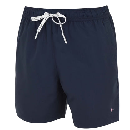Navy - Front - Jack Wills Mens Embroidered Logo Mid Length Swim Shorts