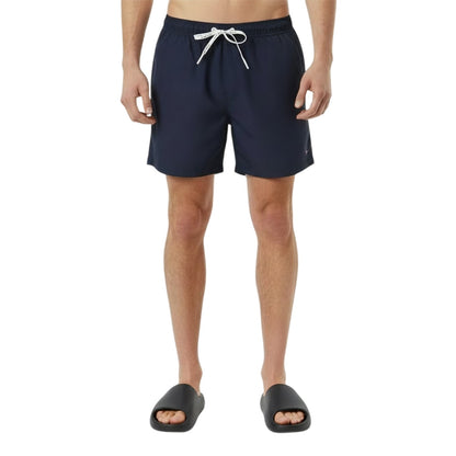 Navy - Side - Jack Wills Mens Embroidered Logo Mid Length Swim Shorts