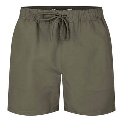 Olive - Front - Jack Wills Mens Embroidered Logo Mid Length Swim Shorts