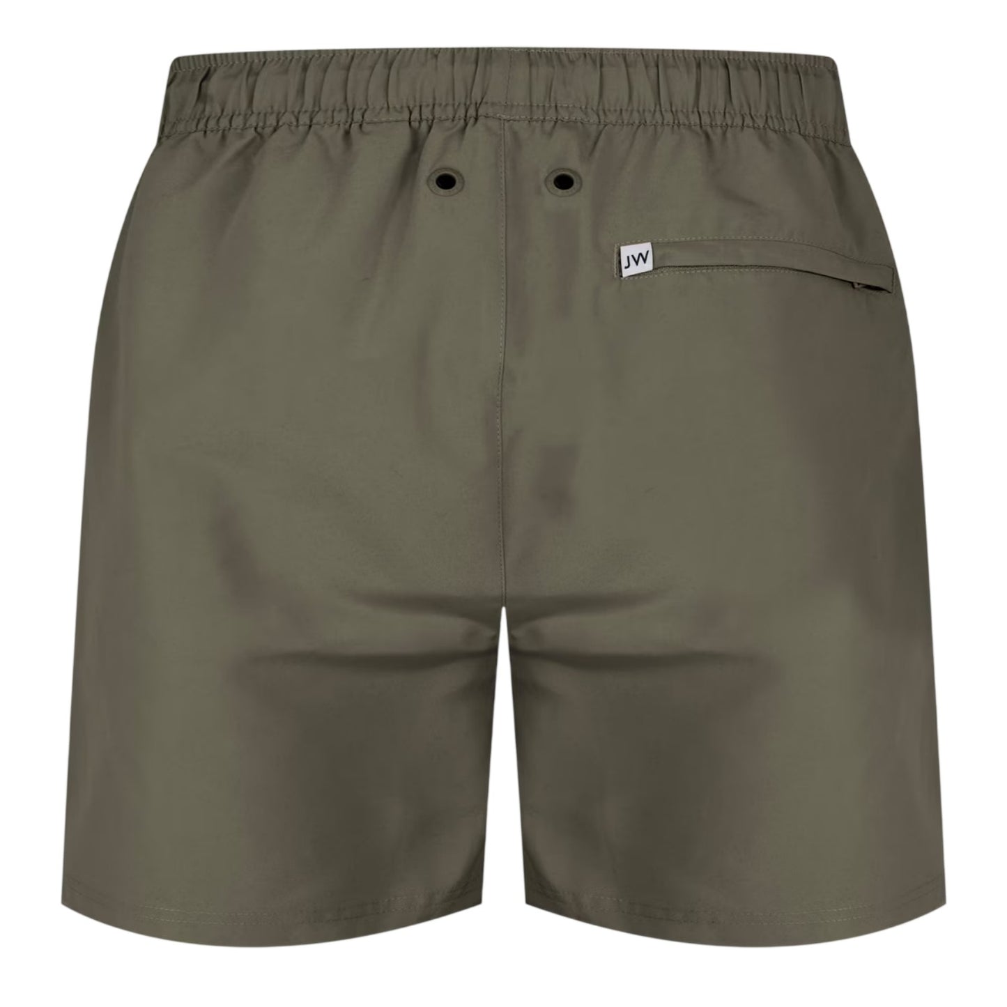 Olive - Back - Jack Wills Mens Embroidered Logo Mid Length Swim Shorts