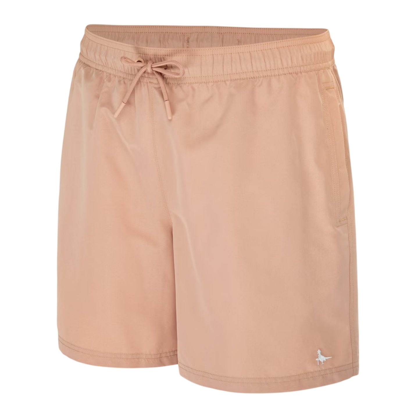 Pink - Side - Jack Wills Mens Embroidered Logo Mid Length Swim Shorts
