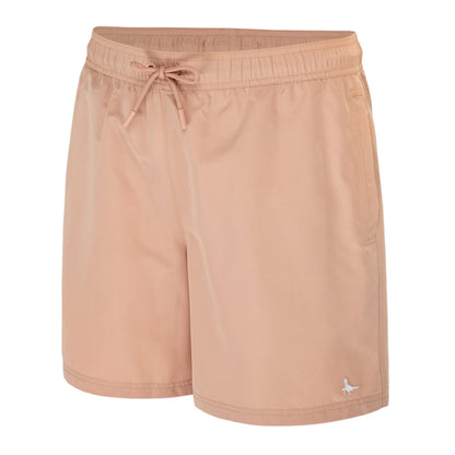 Pink - Side - Jack Wills Mens Embroidered Logo Mid Length Swim Shorts