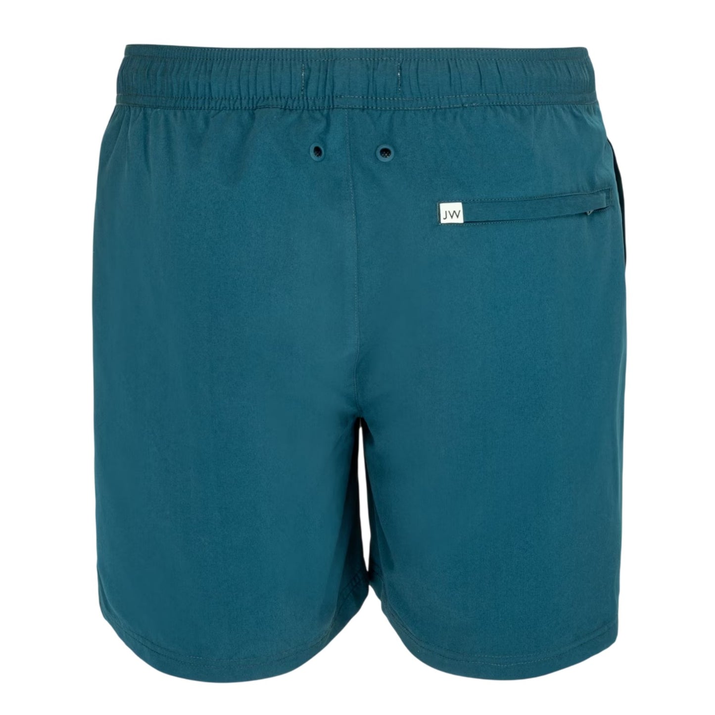 Blue - Back - Jack Wills Mens Embroidered Logo Mid Length Swim Shorts