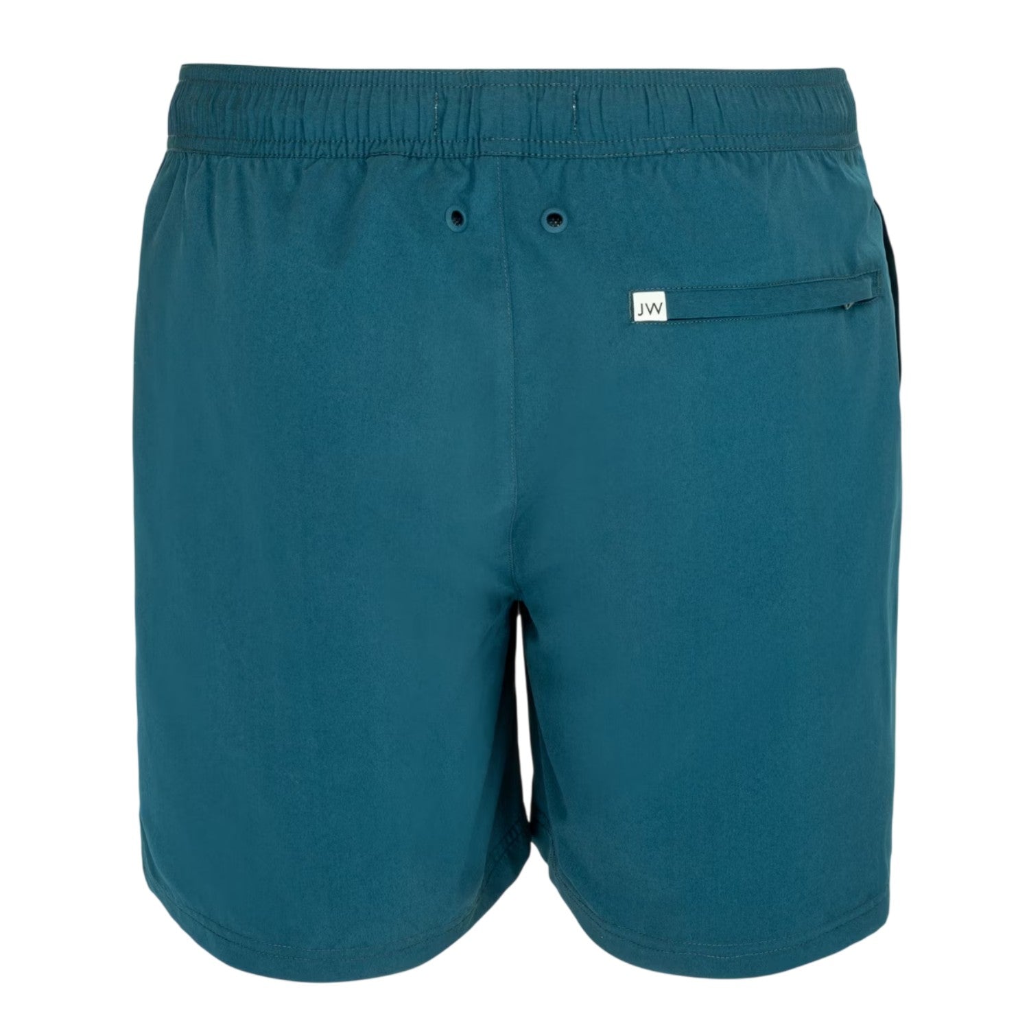 Blue - Back - Jack Wills Mens Embroidered Logo Mid Length Swim Shorts