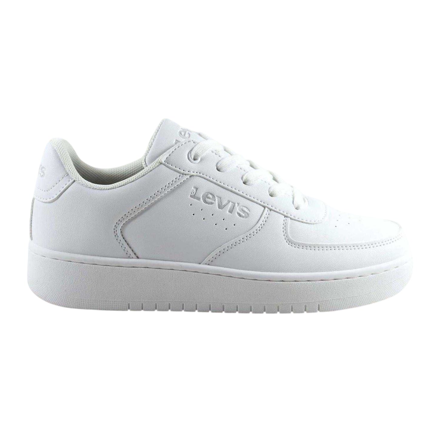 White - Front - Levis Girls Union Trainers