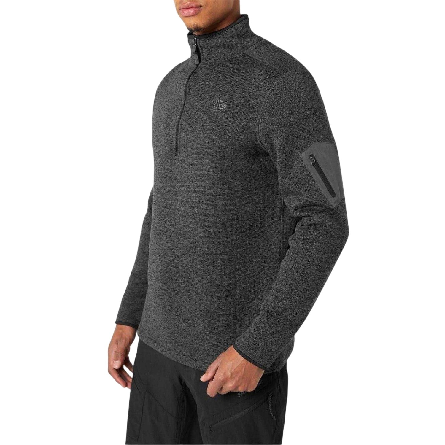 Charcoal Marl - Side - Karrimor Mens Orbit Fleece