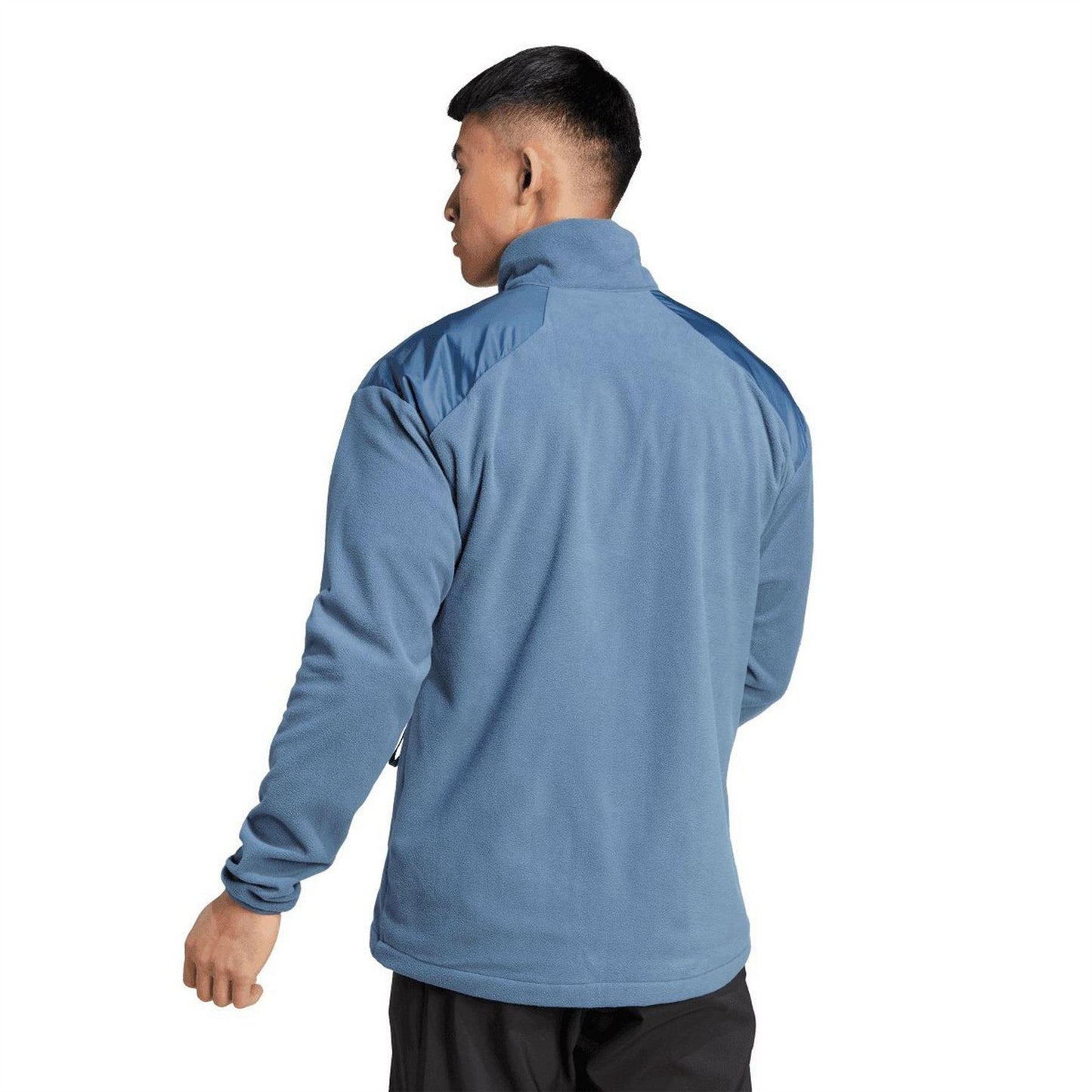 Blue - Back - Adidas Mens Terrex Multi Wind Resistant Fleece Jacket