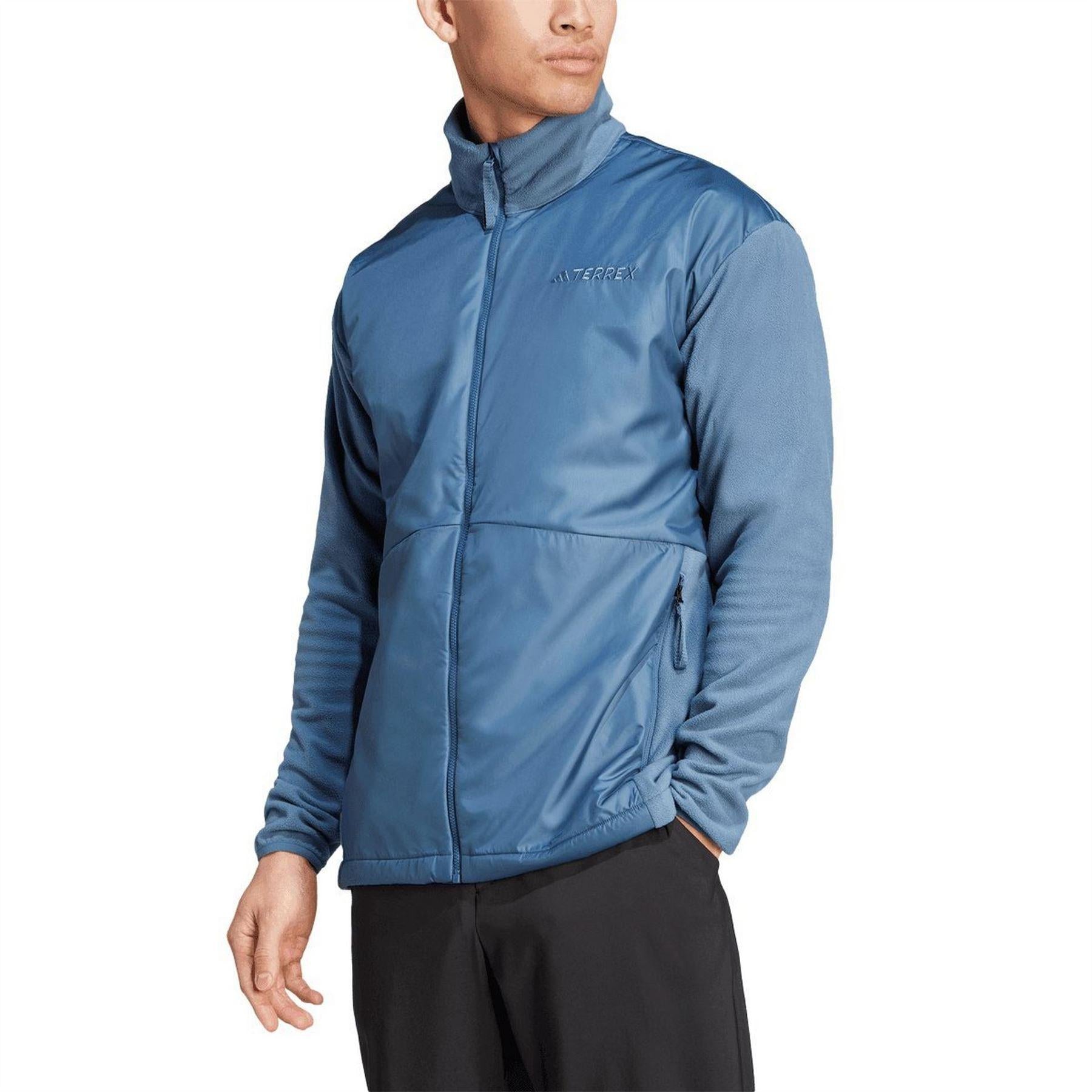Blue - Lifestyle - Adidas Mens Terrex Multi Wind Resistant Fleece Jacket