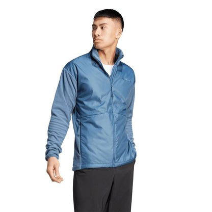 Blue - Pack Shot - Adidas Mens Terrex Multi Wind Resistant Fleece Jacket