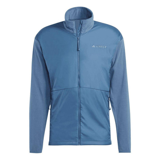 Blue - Front - Adidas Mens Terrex Multi Wind Resistant Fleece Jacket