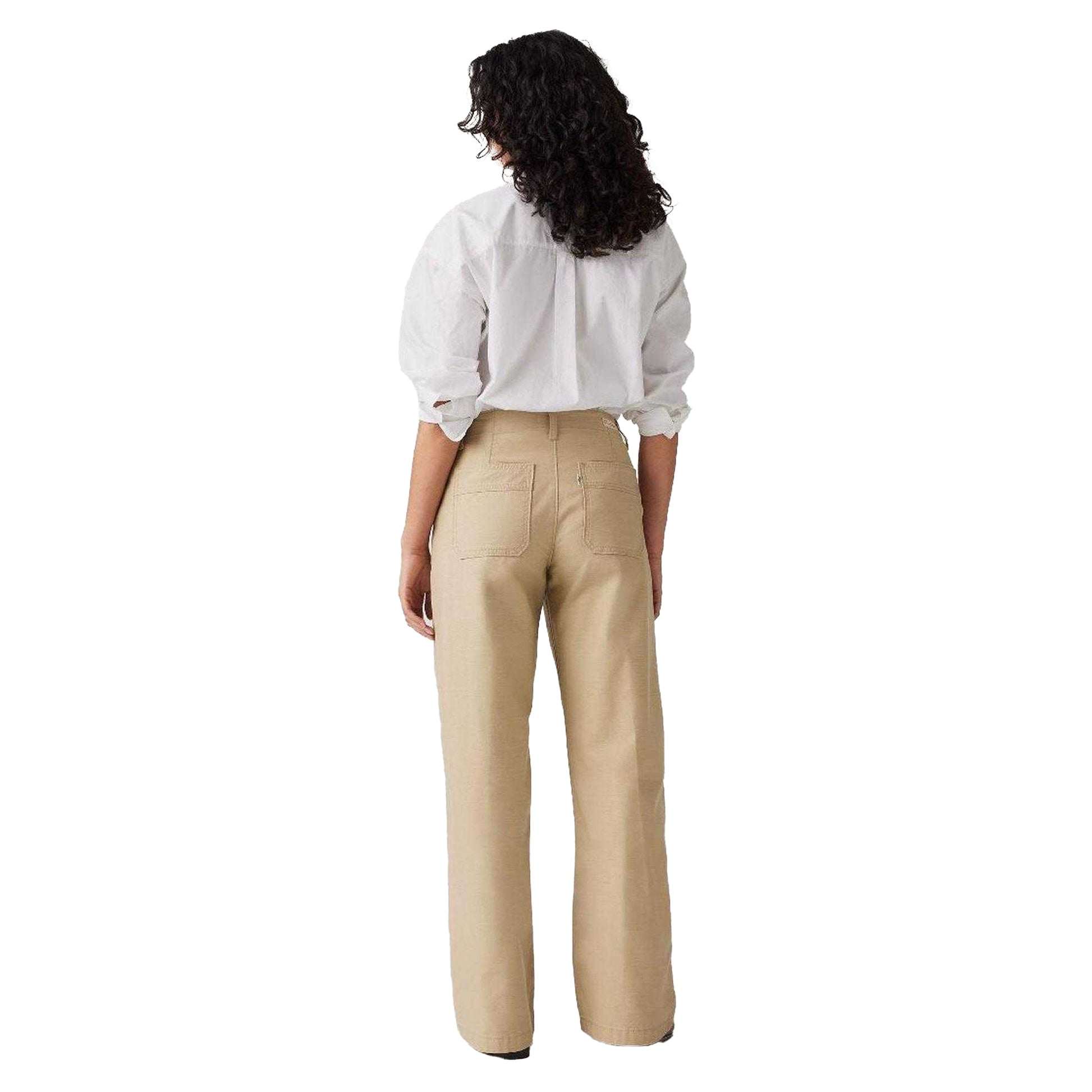 Travertine - Back - Levis Womens-Ladies 90s Straight Leg High Rise Chinos