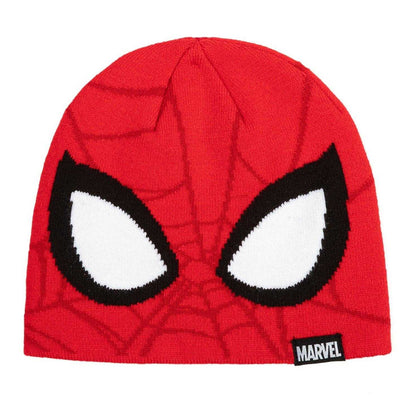 Red - Back - Spider-Man Childrens-Kids Acrylic Hat Gloves And Scarf Set