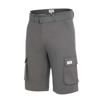 Grey - Side - Firetrap Mens Cargo Shorts