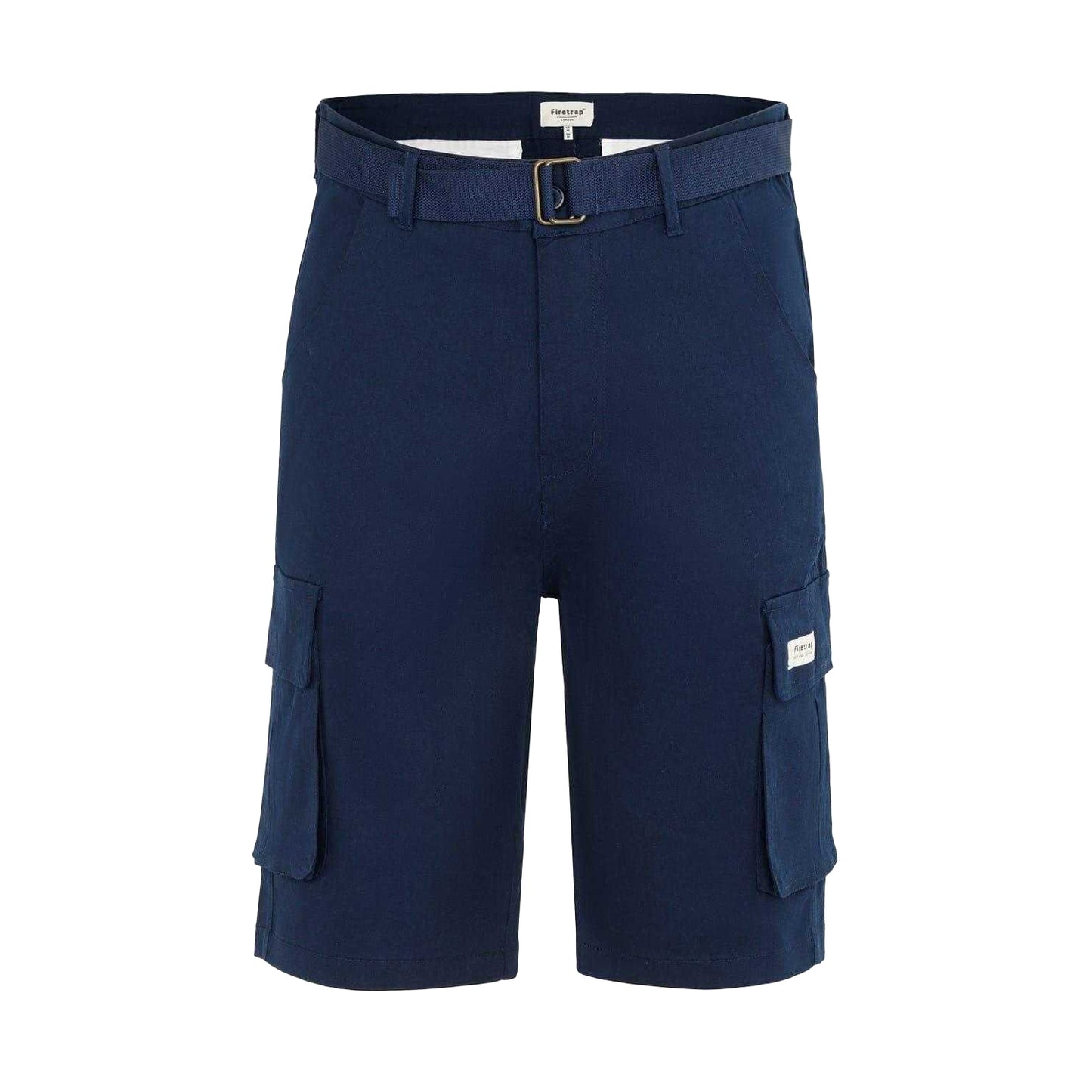 Navy - Front - Firetrap Mens Cargo Shorts