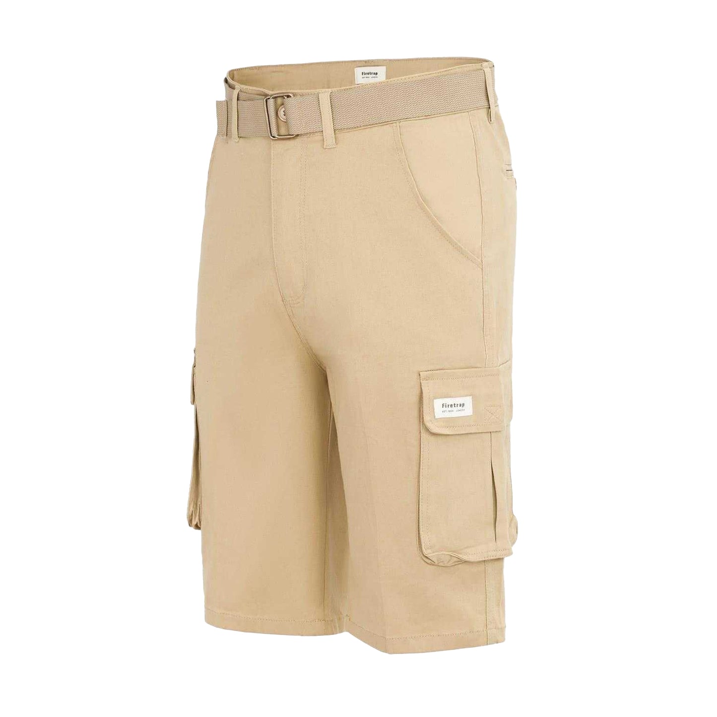 Black - Front - Firetrap Mens Cargo Shorts