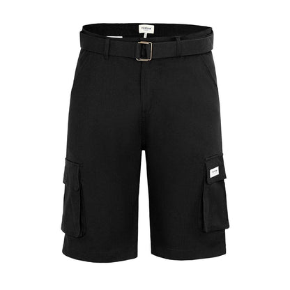 Black - Back - Firetrap Mens Cargo Shorts