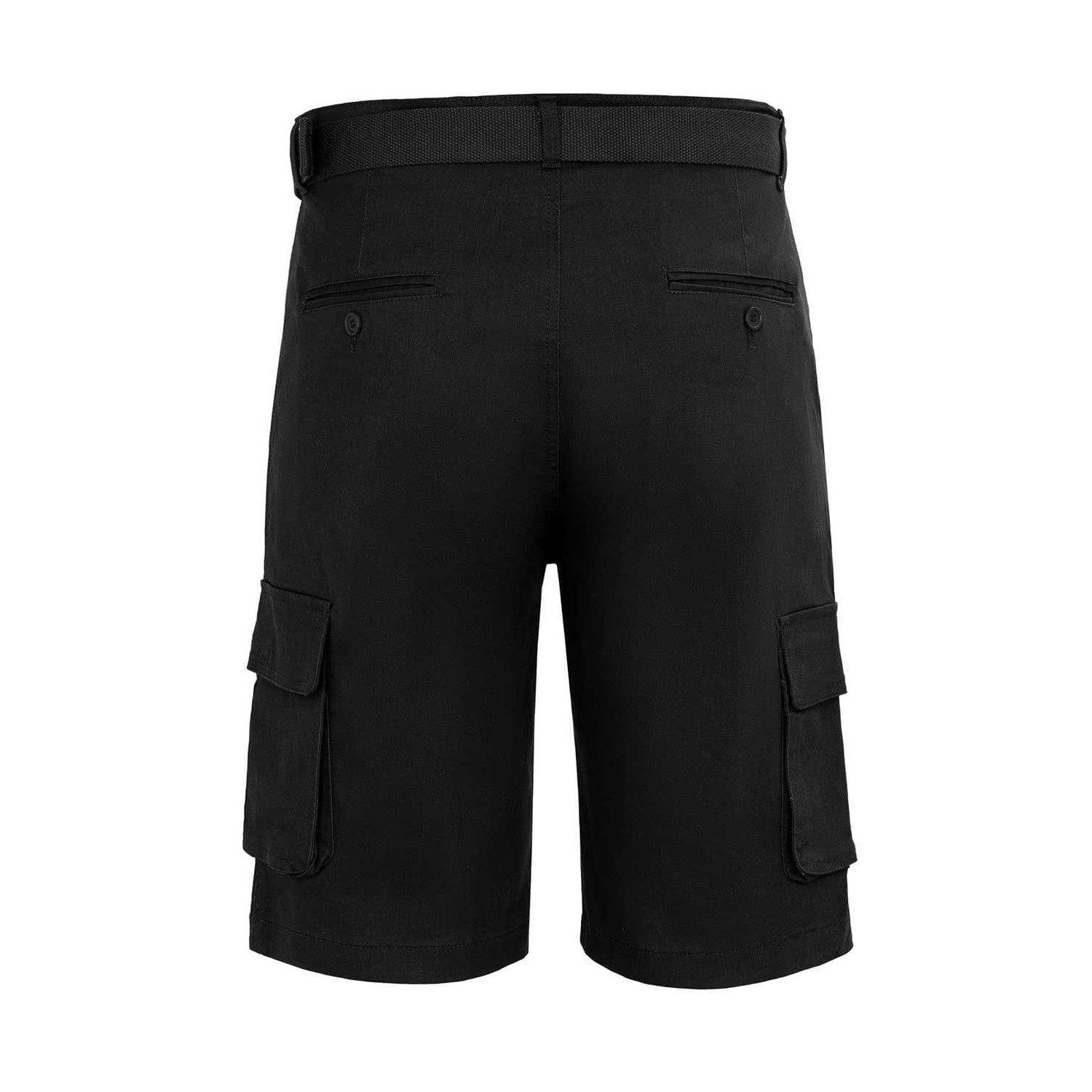 Black - Side - Firetrap Mens Cargo Shorts