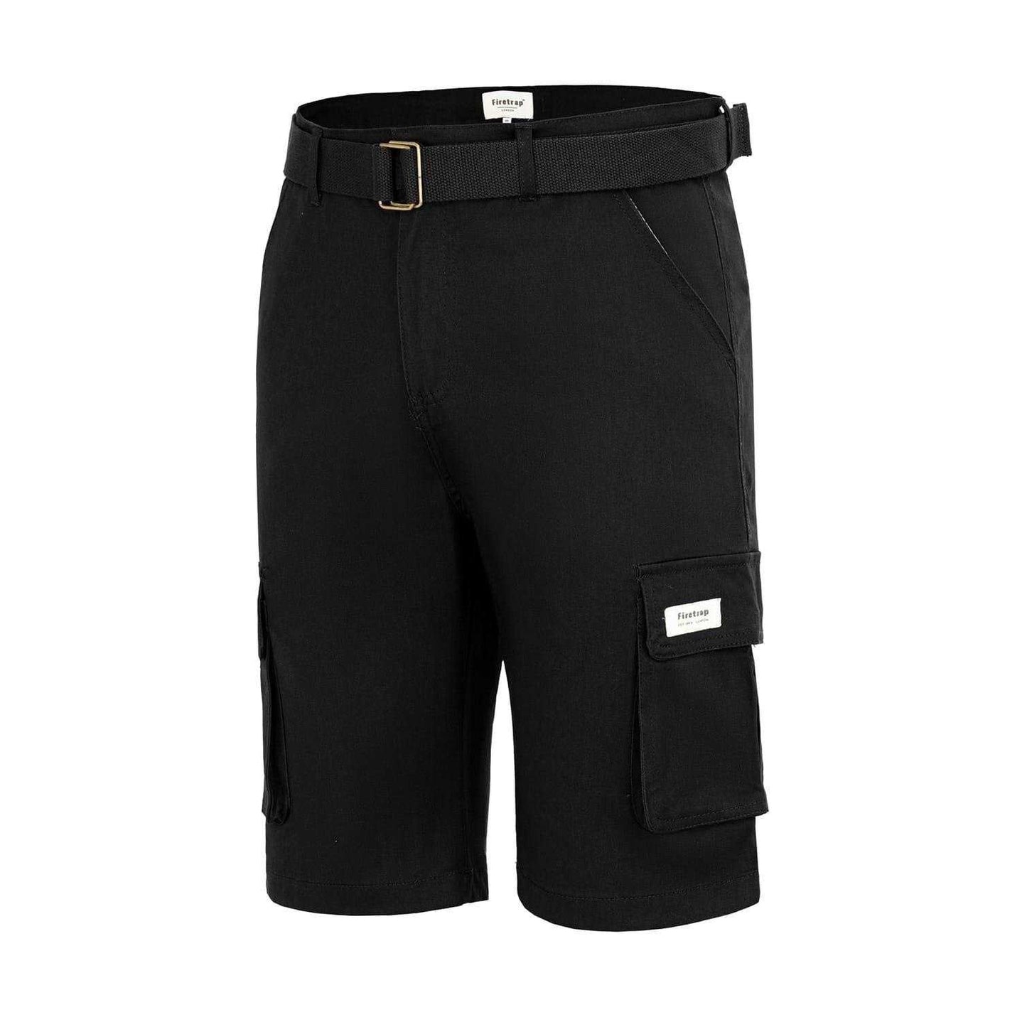 Black - Lifestyle - Firetrap Mens Cargo Shorts
