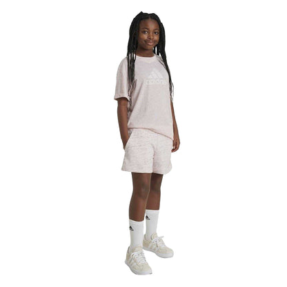 Sandy Pink Melange - Lifestyle - Adidas Childrens-Kids Future Icons Loose Fit Shorts