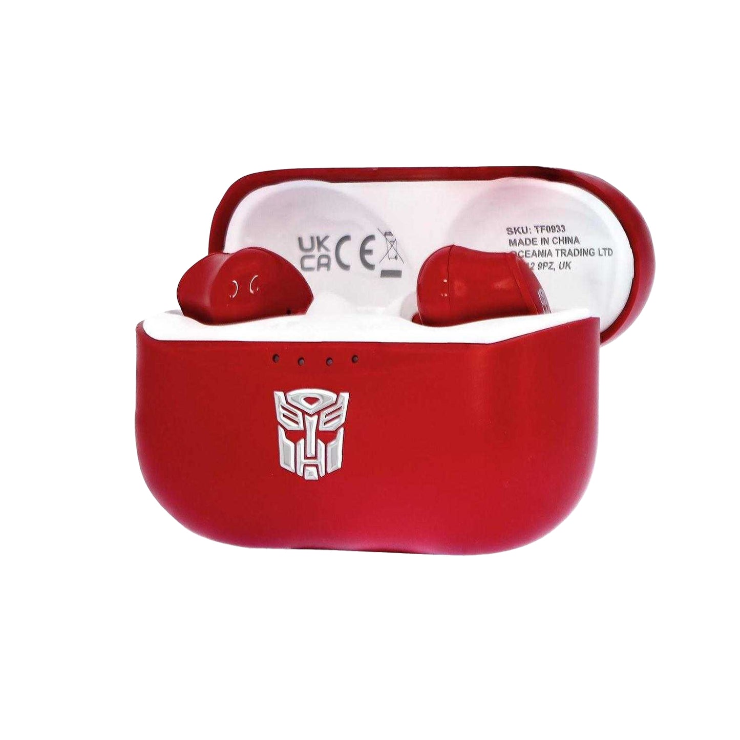 White-Red - Lifestyle - Transformers Autobots Logo Wireless Earbuds