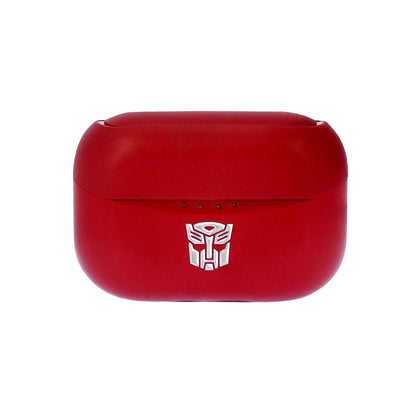 White-Red - Pack Shot - Transformers Autobots Logo Wireless Earbuds