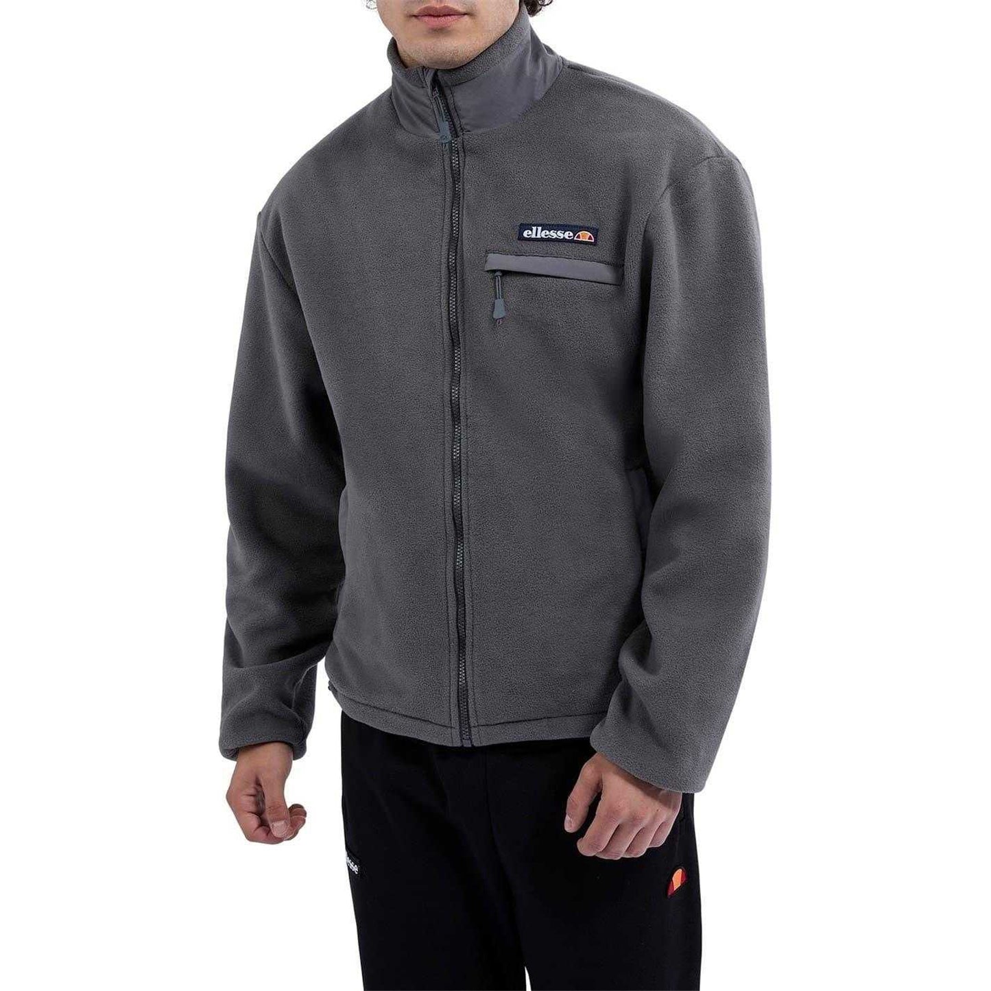 Dark Grey - Front - Ellesse Mens Maseben Fleece Jacket