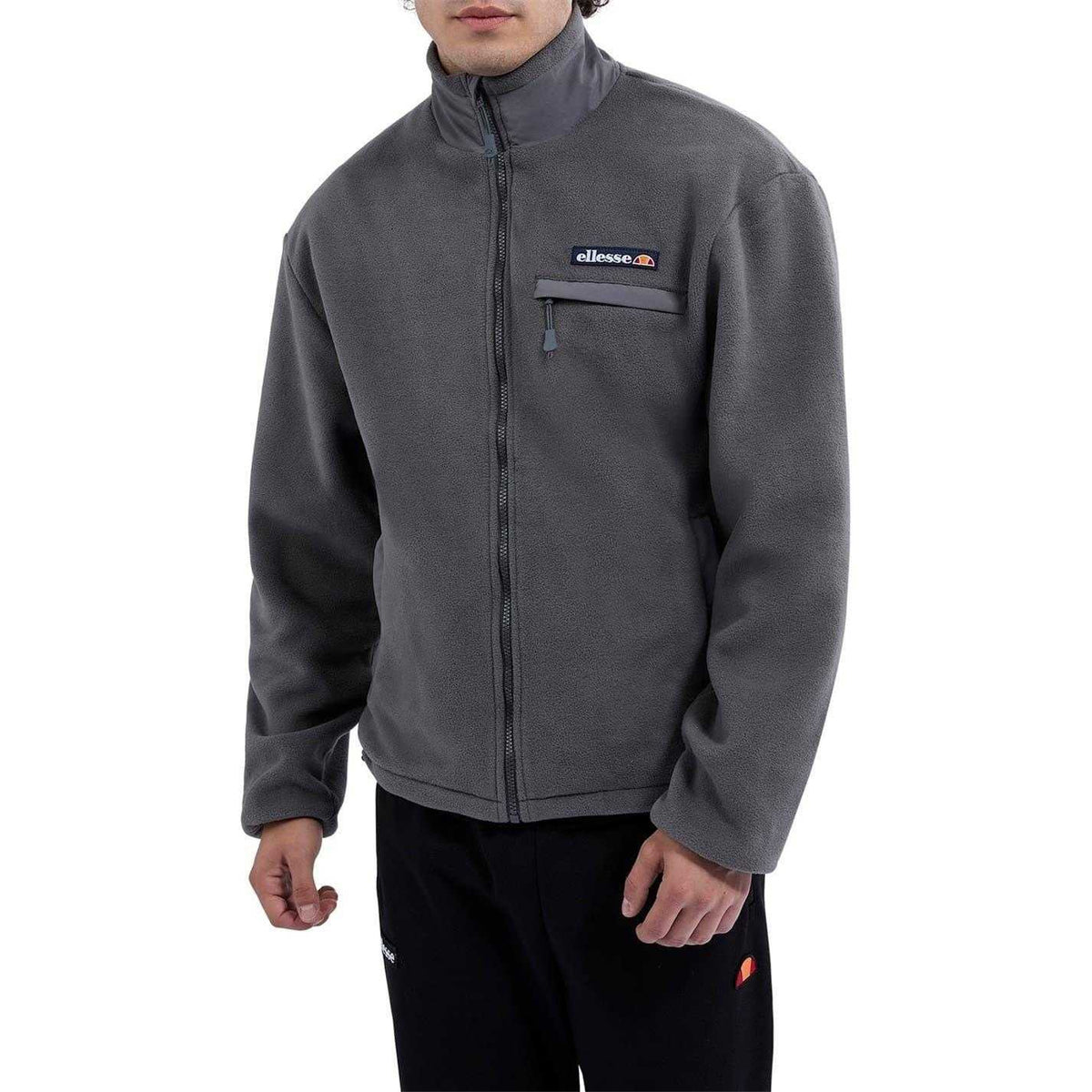 Dark Grey - Front - Ellesse Mens Maseben Fleece Jacket