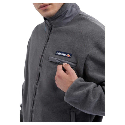 Dark Grey - Side - Ellesse Mens Maseben Fleece Jacket