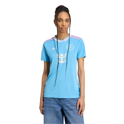 Blue - Side - Adidas Womens-Ladies 2025-2026 Inter Miami CF Third Jersey