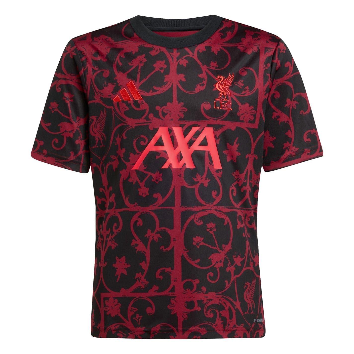 Black - Front - Liverpool FC Childrens-Kids All-Over Print Training Football Jersey