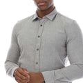 Grey - Side - Boss Mens S-Roan Shirt