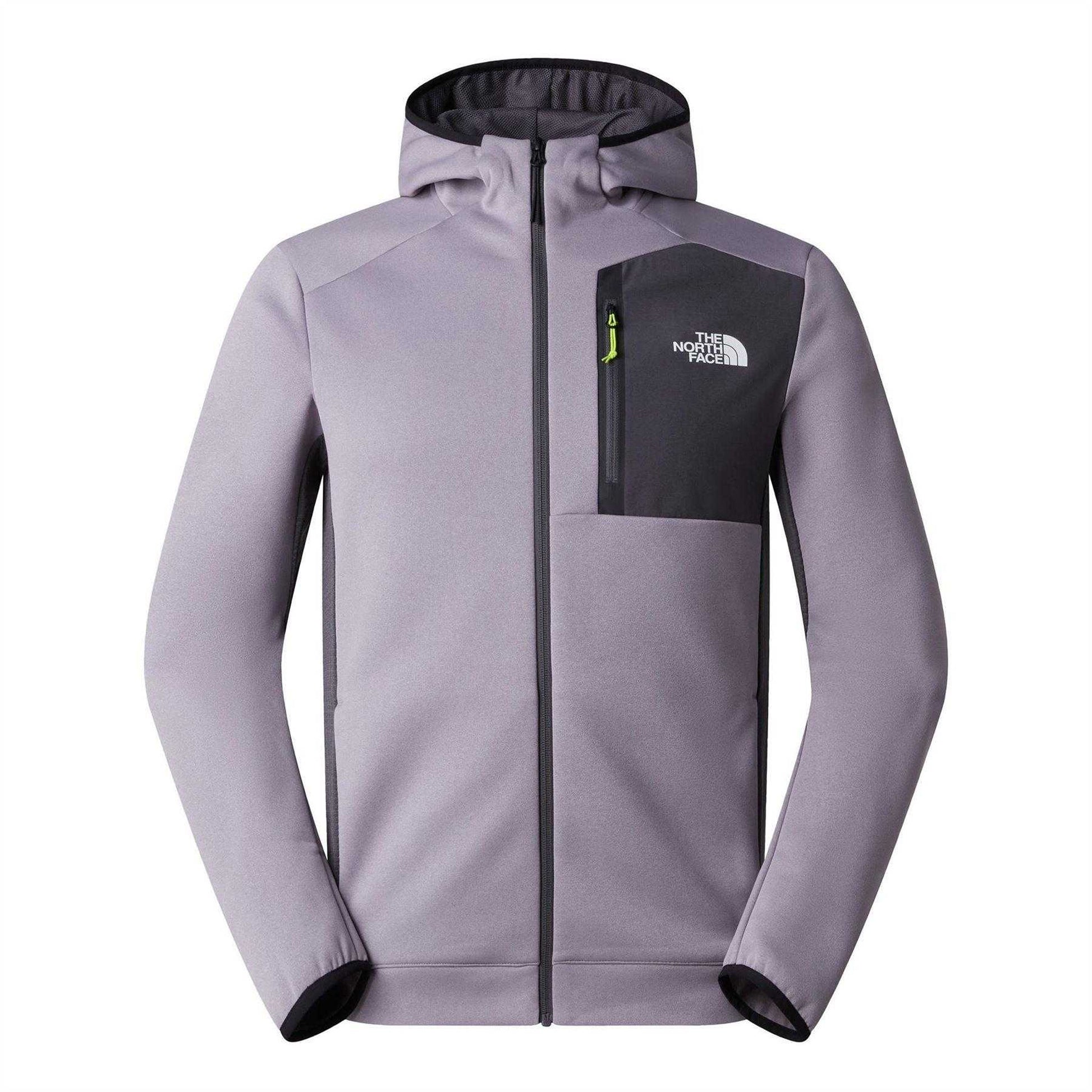 Grey - Front - The North Face Mens Mountain Athletics Full Zip Hoodie