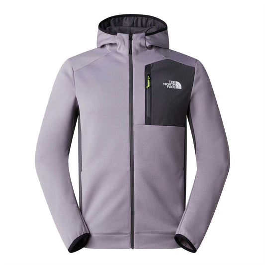 Grey - Front - The North Face Mens Mountain Athletics Full Zip Hoodie