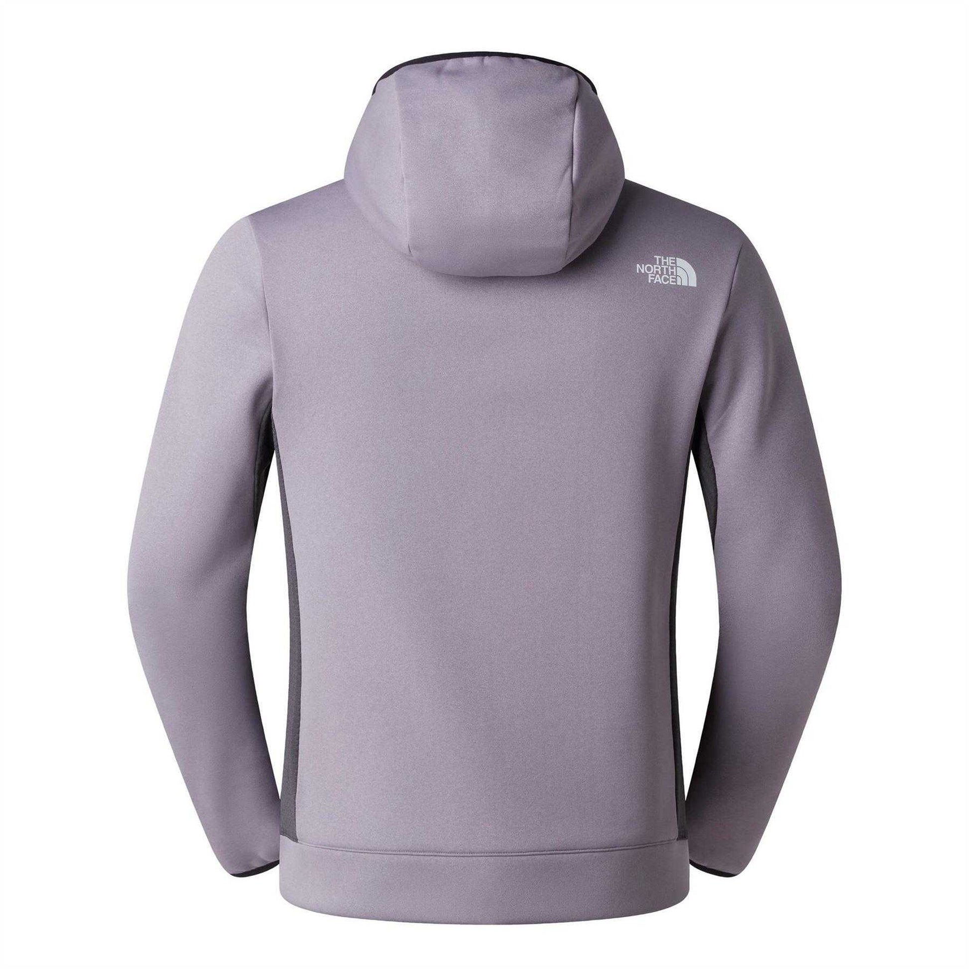 Grey - Back - The North Face Mens Mountain Athletics Full Zip Hoodie