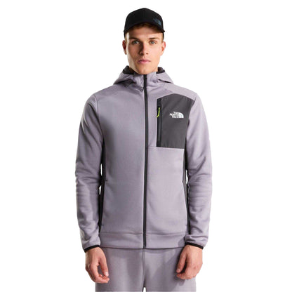 Grey - Side - The North Face Mens Mountain Athletics Full Zip Hoodie
