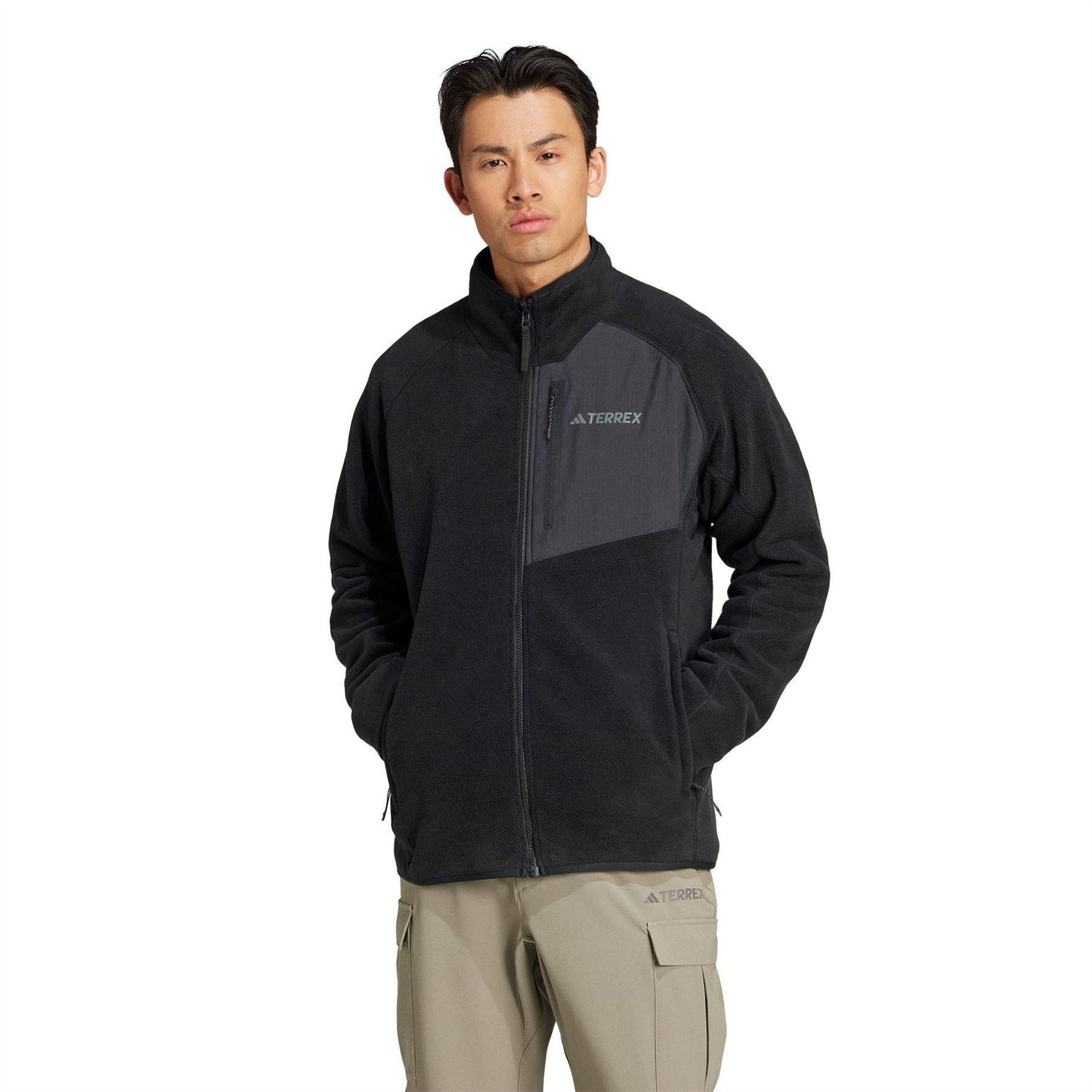 Black - Lifestyle - Adidas Mens Terrex Outdoor Fleece Jacket