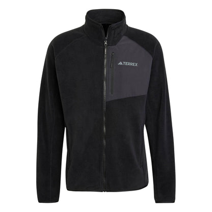 Black - Front - Adidas Mens Terrex Outdoor Fleece Jacket