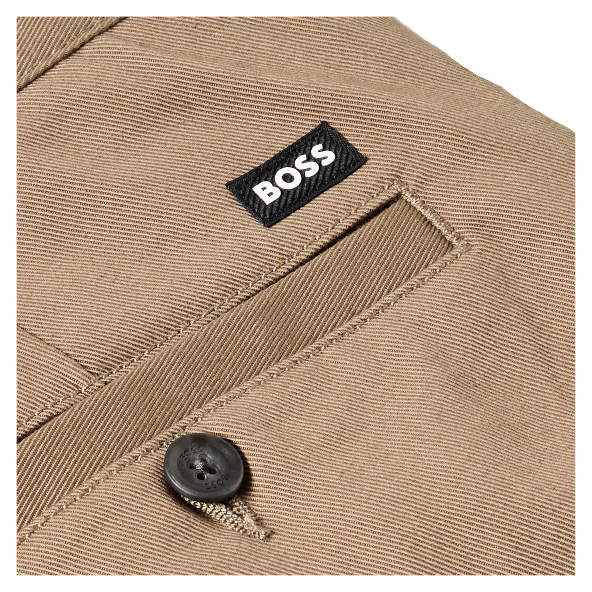 Brown - Side - Boss Mens Kaiden Trousers