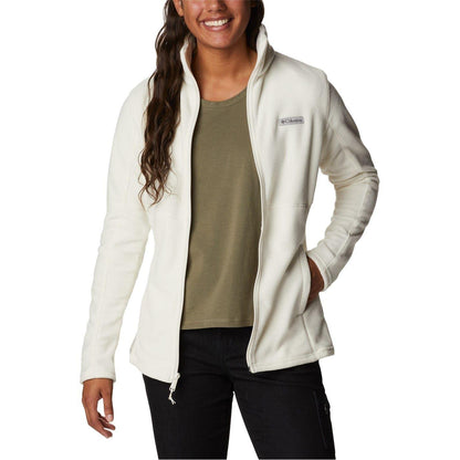 Chalk - Pack Shot - Columbia Womens-Ladies Basin Logo Fleece Jacket