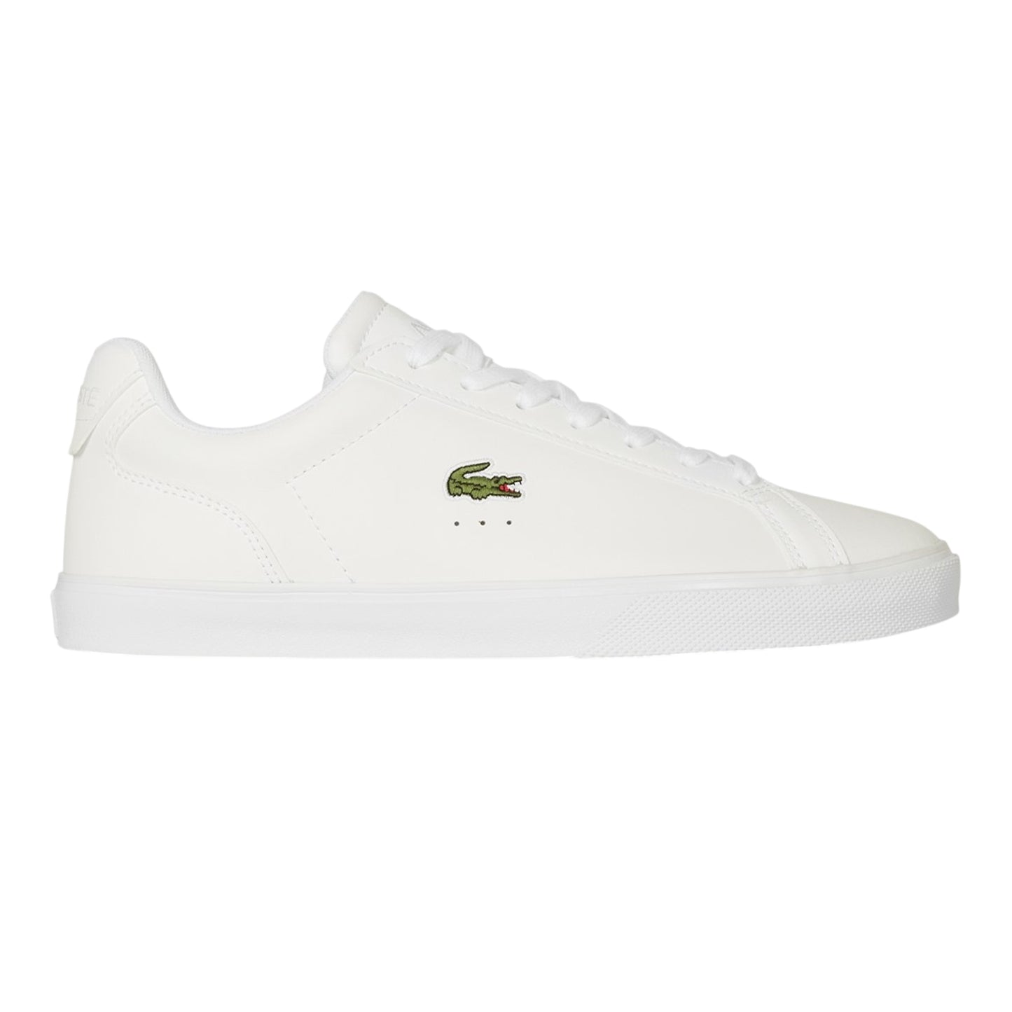 White - Front - Lacoste Mens Lerond Pro Logo Leather Trainers