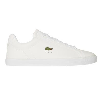 White - Front - Lacoste Mens Lerond Pro Logo Leather Trainers