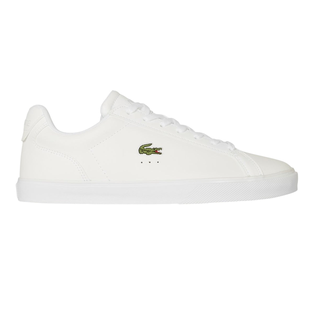 White - Front - Lacoste Mens Lerond Pro Logo Leather Trainers