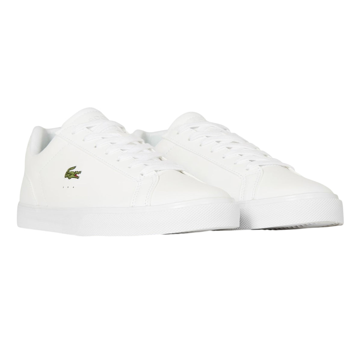 White - Lifestyle - Lacoste Mens Lerond Pro Logo Leather Trainers