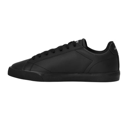 Black - Back - Lacoste Mens Lerond Pro Logo Leather Trainers