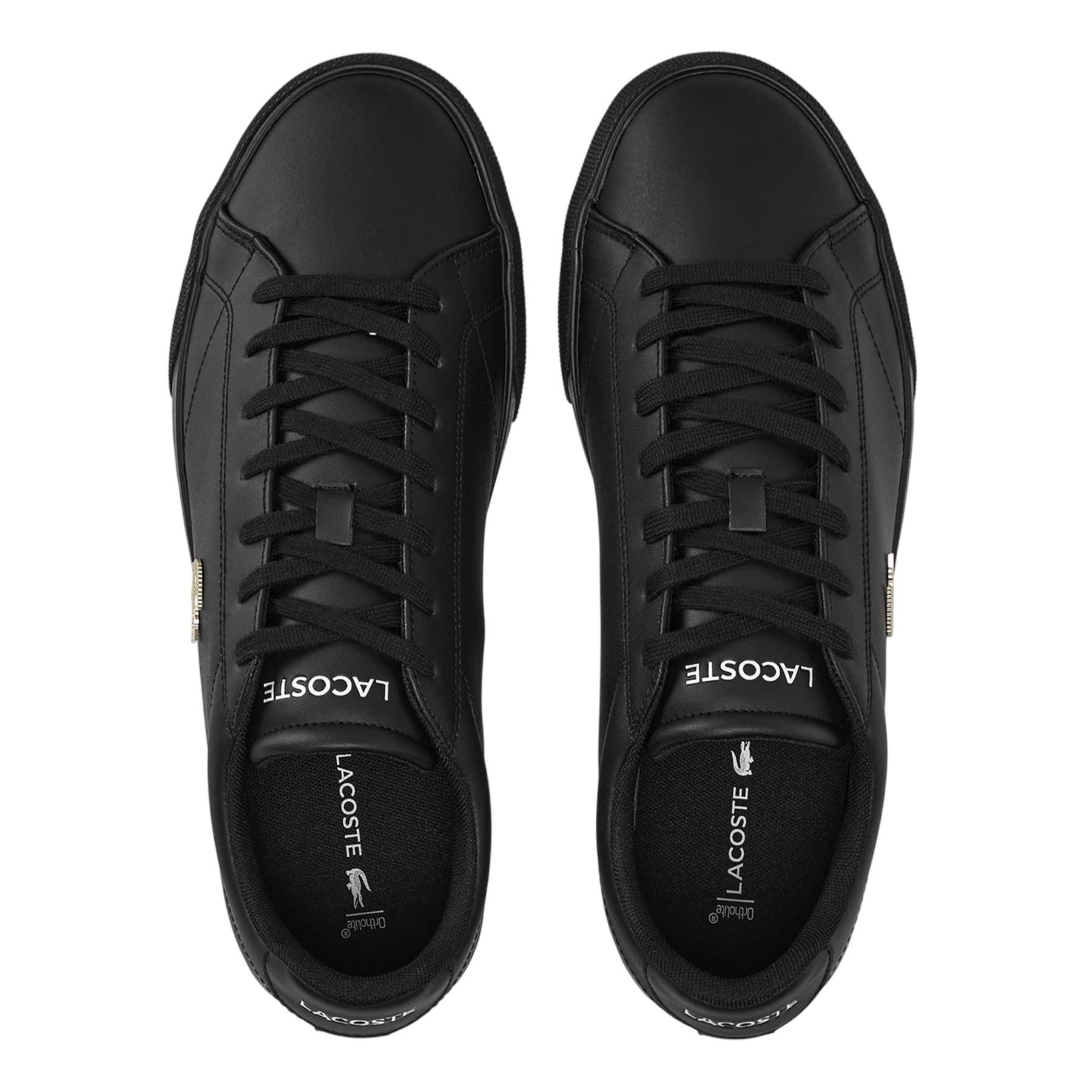 Black - Lifestyle - Lacoste Mens Lerond Pro Logo Leather Trainers