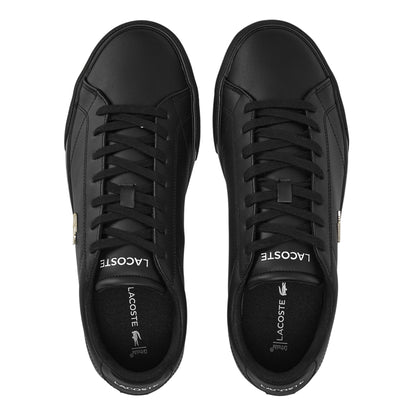 Black - Lifestyle - Lacoste Mens Lerond Pro Logo Leather Trainers
