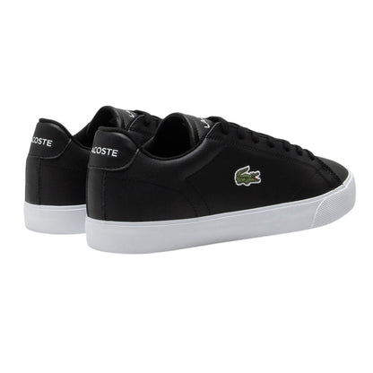 Black-White - Back - Lacoste Mens Lerond Pro Logo Leather Trainers