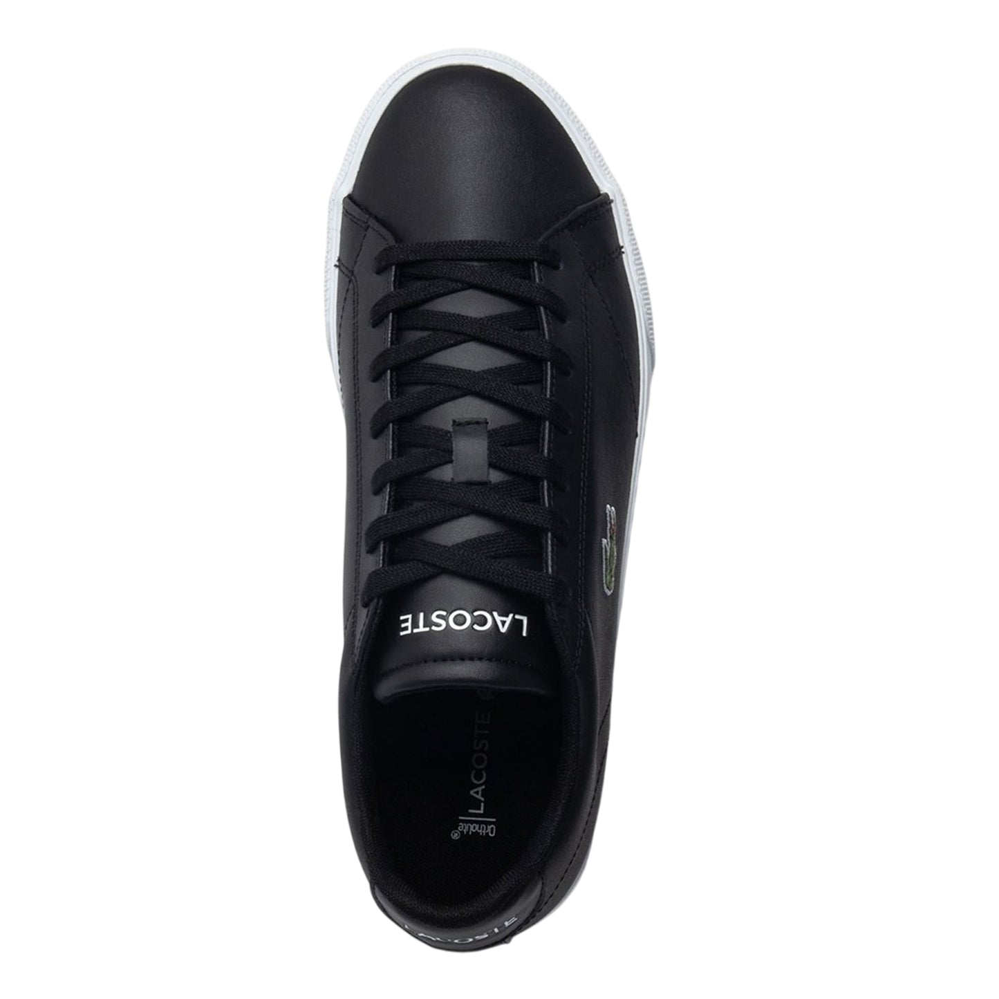 Black-White - Side - Lacoste Mens Lerond Pro Logo Leather Trainers