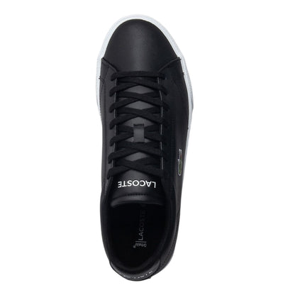Black-White - Side - Lacoste Mens Lerond Pro Logo Leather Trainers